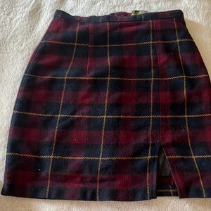 Vintage plaid mini skirt
